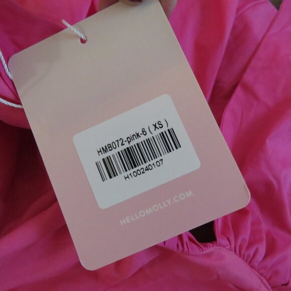 HELLO MOLLY Upon A Cloud Strapless Mini Dress Puffball Pink 80s - Size XS NWT - Picture 14 of 15